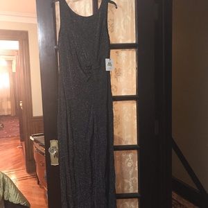NEW Black sparkle Calvin Klein maxi dress, size 14
